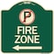 Signmission No Parking Symbol and Left Arrow Heavy-Gauge Aluminum Architectural Sign, 18" x 18", G-1818-24655 A-DES-G-1818-24655 - alternate 1